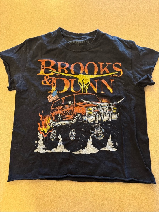 goodie two sleeves Tops - Brooks & Dunn Black Graphic Tee - Women’s Short Sleeve